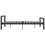 Schwarz-weißes Metallbettgestell 180x200 cm von vidaXL, Betten und Lattenroste - Ref: Foro24-284555, Preis: 150,65 €, Rabatt: %