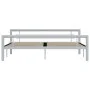 Estructura de cama de metal gris y blanco 180x200 cm de vidaXL, Camas y somieres - Ref: Foro24-284561, Precio: 163,65 €, Desc...