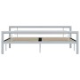 Grau-weißes Metallbettgestell 180x200 cm von vidaXL, Betten und Lattenroste - Ref: Foro24-284561, Preis: 166,53 €, Rabatt: %