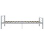 Gray and white metal bed frame 180x200 cm by vidaXL, Beds and slatted bases - Ref: Foro24-284561, Price: 166,53 €, Discount: %