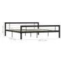 Black and white metal bed frame 180x200 cm by vidaXL, Beds and slatted bases - Ref: Foro24-284555, Price: 158,01 €, Discount: %