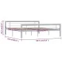 Estructura de cama de metal gris y blanco 180x200 cm de vidaXL, Camas y somieres - Ref: Foro24-284561, Precio: 163,65 €, Desc...