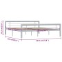 Grau-weißes Metallbettgestell 180x200 cm von vidaXL, Betten und Lattenroste - Ref: Foro24-284561, Preis: 166,53 €, Rabatt: %