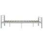 Gray and white metal bed frame 140x200 cm by vidaXL, Beds and slatted bases - Ref: Foro24-284559, Price: 108,57 €, Discount: %