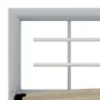 Gray and white metal bed frame 140x200 cm by vidaXL, Beds and slatted bases - Ref: Foro24-284559, Price: 108,57 €, Discount: %