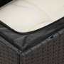 Set de comedor de jardín 7 pzas y cojines ratán sintético negro