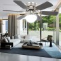 Ceiling fan adorned with lamp 82 cm dark brown by vidaXL, Ceiling fans - Ref: Foro24-50537, Price: 111,25 €, Discount: %