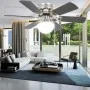 Deckenventilator mit Lampe 82 cm dunkelbraun geschmückt von vidaXL, Deckenventilatoren - Ref: Foro24-50537, Preis: 108,77 €, ...