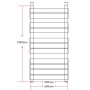 Gerader Badheizkörper 600 x 1200 mm von vidaXL, Heizkörper - Ref: Foro24-140867, Preis: 180,91 €, Rabatt: %