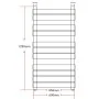 Radiador toallero de baño recto 600 x 1200 mm de vidaXL, Radiadores - Ref: Foro24-140867, Precio: 177,57 €, Descuento: %