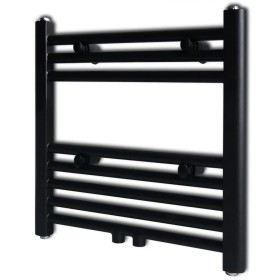 Radiador toallero de baño recto negro 480x480 mm