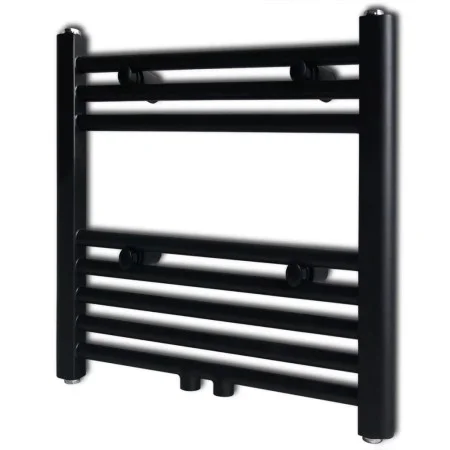 Black straight bathroom towel radiator 480x480 mm by vidaXL, Radiators - Ref: Foro24-141904, Price: 65,62 €, Discount: %