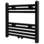 Radiador toallero de baño recto negro 480x480 mm de vidaXL, Radiadores - Ref: Foro24-141904, Precio: 60,66 €, Descuento: %