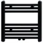 Black straight bathroom towel radiator 480x480 mm by vidaXL, Radiators - Ref: Foro24-141904, Price: 65,62 €, Discount: %