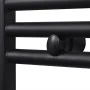 Black straight bathroom towel radiator 480x480 mm by vidaXL, Radiators - Ref: Foro24-141904, Price: 65,62 €, Discount: %