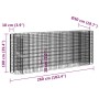 Arriate de gaviones de hierro galvanizado 260x50x100 cm