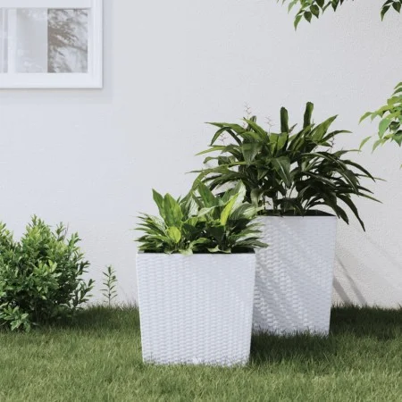 Planter with removable white PP rattan interior 21/32 L by vidaXL, Pots and planters - Ref: Foro24-364680, Price: 37,97 €, Di...