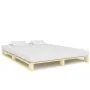 Solid pine wood pallet bed frame 180x200 cm by vidaXL, Beds and slatted bases - Ref: Foro24-285239, Price: 145,79 €, Discount: %