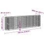 Arriate de gaviones de hierro galvanizado 330x50x100 cm
