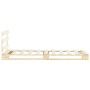 Estructura de cama de palés madera maciza de pino 90x200 cm