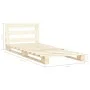 Estructura de cama de palés madera maciza de pino 90x200 cm de vidaXL, Camas y somieres - Ref: Foro24-285241, Precio: 103,59 ...