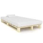 Solid pine wood pallet bed frame 120x200 cm by vidaXL, Beds and slatted bases - Ref: Foro24-285236, Price: 129,06 €, Discount: %