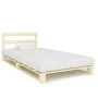 Solid pine wood pallet bed frame 100x200 cm by vidaXL, Beds and slatted bases - Ref: Foro24-285242, Price: 97,61 €, Discount: %