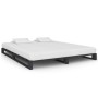 Pallet bed frame solid gray pine wood 160x200 cm by vidaXL, Beds and slatted bases - Ref: Foro24-285252, Price: 158,49 €, Dis...