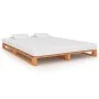 Solid pine wood pallet bed frame brown 200x200cm by vidaXL, Beds and slatted bases - Ref: Foro24-285268, Price: 158,91 €, Dis...