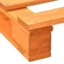Estructura de cama de palés madera maciza pino marrón 200x200cm de vidaXL, Camas y somieres - Ref: Foro24-285268, Precio: 159...