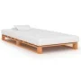 Estructura de cama de palets madera maciza pino marrón 90x200cm de vidaXL, Camas y somieres - Ref: Foro24-285262, Precio: 105...