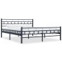 Estructura de cama de acero negro 160x200 cm de vidaXL, Camas y somieres - Ref: Foro24-285279, Precio: 127,35 €, Descuento: %