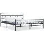 Estructura de cama de acero negro 160x200 cm de vidaXL, Camas y somieres - Ref: Foro24-285279, Precio: 125,91 €, Descuento: %