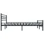 Estructura de cama de acero negro 160x200 cm de vidaXL, Camas y somieres - Ref: Foro24-285279, Precio: 125,91 €, Descuento: %