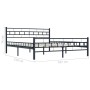 Estructura de cama de acero negro 160x200 cm de vidaXL, Camas y somieres - Ref: Foro24-285279, Precio: 127,35 €, Descuento: %