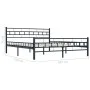Estructura de cama de acero negro 160x200 cm de vidaXL, Camas y somieres - Ref: Foro24-285279, Precio: 125,91 €, Descuento: %