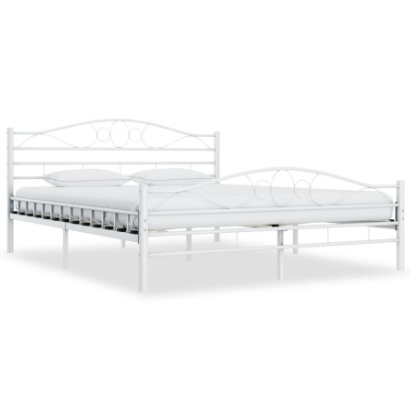 Bettgestell aus weißem Metall, 160 x 200 cm von vidaXL, Betten und Lattenroste - Ref: Foro24-285304, Preis: 159,88 €, Rabatt: %