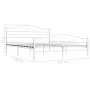 Bettgestell aus weißem Metall, 160 x 200 cm von vidaXL, Betten und Lattenroste - Ref: Foro24-285304, Preis: 158,22 €, Rabatt: %