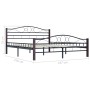 Black metal bed frame 160x200 cm by vidaXL, Beds and slatted bases - Ref: Foro24-285294, Price: 158,18 €, Discount: %
