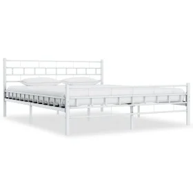 White metal bed frame 180x200 cm by vidaXL, Beds and slatted bases - Ref: Foro24-285300, Price: 133,74 €, Discount: %