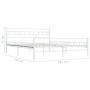 Bettgestell aus weißem Metall, 180 x 200 cm von vidaXL, Betten und Lattenroste - Ref: Foro24-285300, Preis: 135,96 €, Rabatt: %