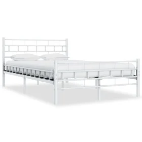 Bettgestell aus weißem Metall, 120 x 200 cm von vidaXL, Betten und Lattenroste - Ref: Foro24-285297, Preis: 93,62 €, Rabatt: %