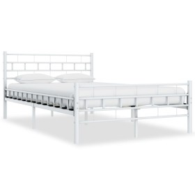 Estructura de cama de metal blanco 120x200 cm