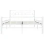 Bettgestell aus weißem Metall, 120 x 200 cm von vidaXL, Betten und Lattenroste - Ref: Foro24-285297, Preis: 93,62 €, Rabatt: %