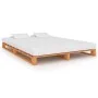 Solid pine wood pallet bed frame brown 120x200cm by vidaXL, Beds and slatted bases - Ref: Foro24-285264, Price: 152,94 €, Dis...