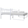 Estructura de cama de acero blanco 180x200/90x200 cm de vidaXL, Camas y somieres - Ref: Foro24-285308, Precio: 205,00 €, Desc...