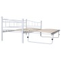 Bettgestell aus weißem Stahl, 180 x 200/90 x 200 cm von vidaXL, Betten und Lattenroste - Ref: Foro24-285308, Preis: 205,12 €,...