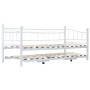 Bettgestell aus weißem Stahl, 180 x 200/90 x 200 cm von vidaXL, Betten und Lattenroste - Ref: Foro24-285308, Preis: 205,12 €,...