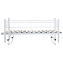 Bettgestell aus weißem Stahl, 180 x 200/90 x 200 cm von vidaXL, Betten und Lattenroste - Ref: Foro24-285308, Preis: 205,12 €,...