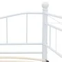 White steel bed frame 180x200/90x200 cm by vidaXL, Beds and slatted bases - Ref: Foro24-285308, Price: 205,12 €, Discount: %